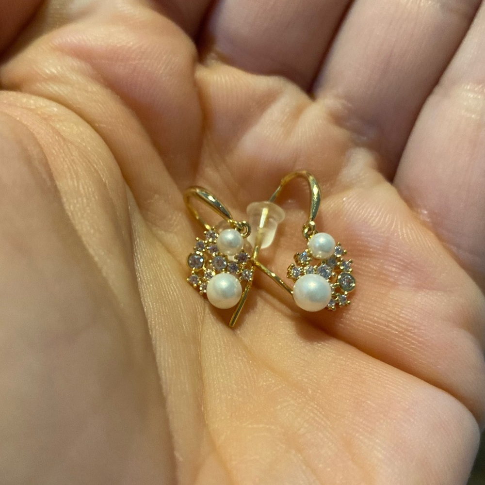 Anthropologie mini cascade crystal earrings